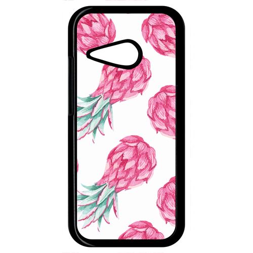 Coque Htc M8 Mini Ananas Rose Fond Blanc