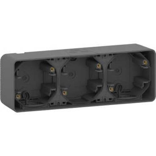 Schneider Electric Gris Boite 3 Postes Horizontale Ip55 Ik08 - En Saillie - Anthracite - Mureva Styl - Image 1
