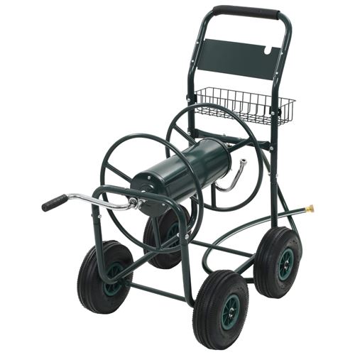 Vidaxl - Chariot d&eacute;vidoir avec connecteur de tuyau 1/2 75 m Acier Vert