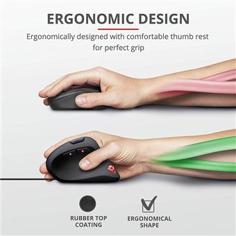 Souris ergonomique verticale filaire pour droitier Ergo Line - TNB