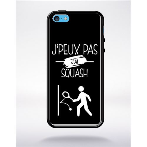 Coque j peux pas j ai squash 2 compatible apple iphone 5c bord noir silicone