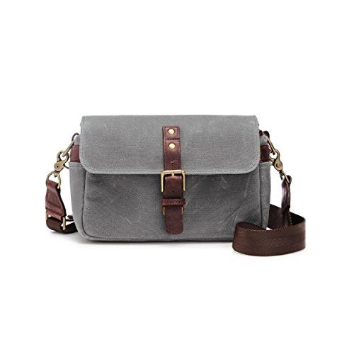 Ona – The Bowery – Camera Sac à bandoulière – Toile cirée fumée (Ona5–014 GR)