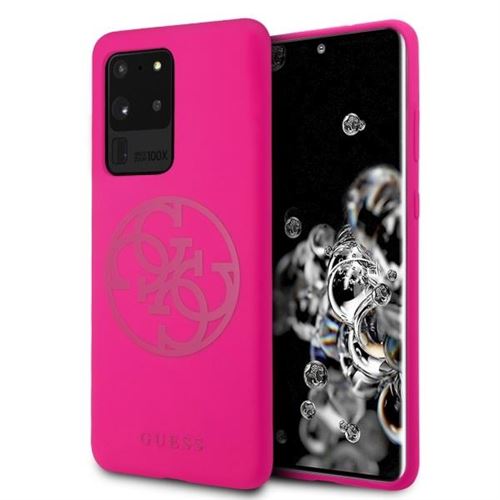 guess guhcs69ls4gfu s20 ultra g988 fuksja/fuchsia hard coque silicone 4g tone on tone