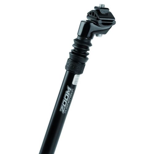 Zoom Tige de selle élastique 25,4 x 350 mm aluminium noir