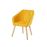 HILDA Fauteuil - Tissu jaune - Scandinave - L 62 x P 60 cm_0