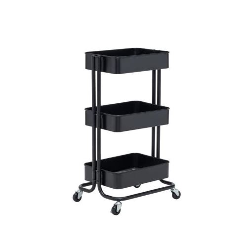 IRON Desserte métal L 51,5 cm - Noir laqué