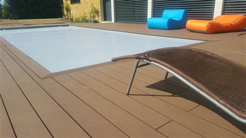 Pack complet 25 m² lame de terrasse composite Alvéolaire Chocolat - Green Outside - P25LT2600X1C