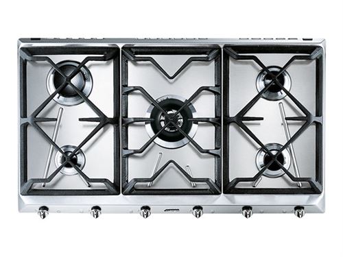 Smeg SRV596GH5 table de cuisson au gaz - inox