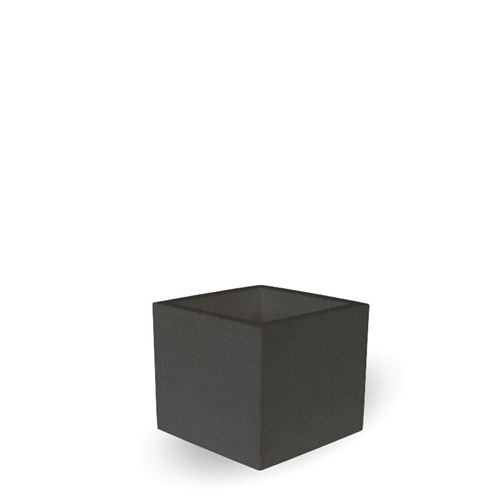 Pot de fleurs carré en couleur opaque Narciso 60 Newgarden anthracite