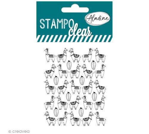 Tampon clear Aladine - Motif lama - 1 Stampo'clear