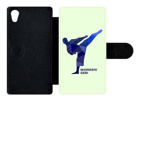 Etui À Rabat Sony Xperia M4 Aqua Karate Coup De Pied Mawashi Geri