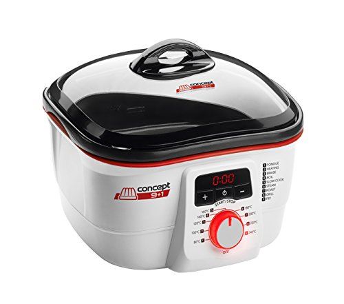 Concept - ck9090 9 + 1multikocher avec kouglof/gamelle Moule, 4 l, blanc/rouge