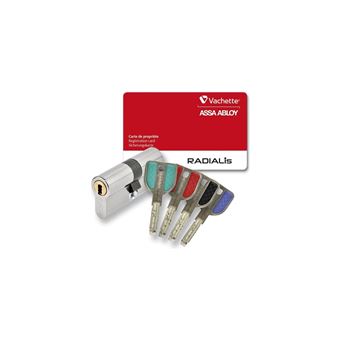 Vachette RADIALis Cylindre de Serrure Débrayable 32,5x42,5 mm pour Porte Entrée, Tres Haute Sécurité, 4 Clés Incopiables - 1