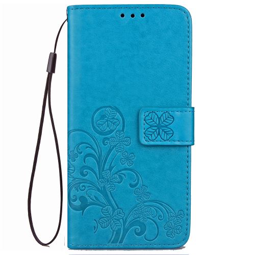 Housse étui en cuir Lucky grass pour Sony Xperia XA2 Plus - Bleu -4868
