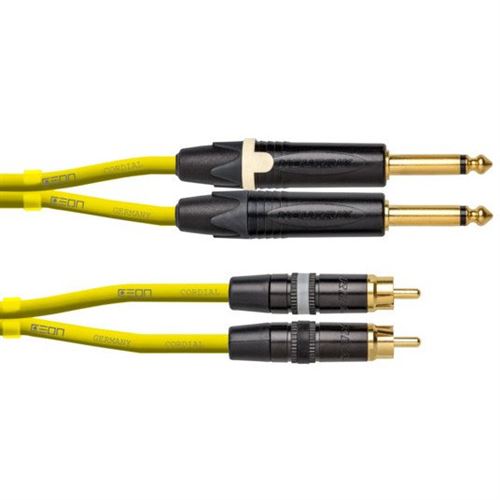 Cordial CEON DJ Plug RCA 0.6 Y set de câbles jack TS 6,35 mm - RCA