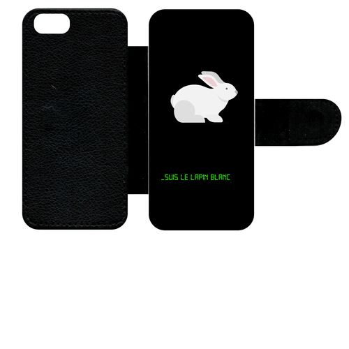 Etui À Rabat Apple Iphone Se Suis Le Lapin Blanc