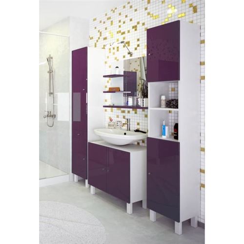 Corail Colonne De Salle De Bain L 30 Cm Aubergine Haute
