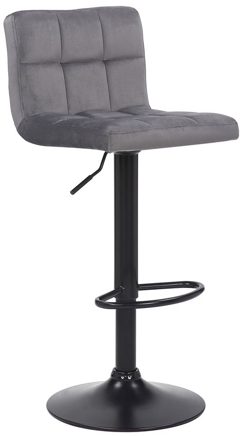Tabouret de bar Feni en velours , Gris