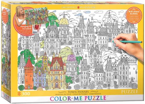 Eurographics 6033–2 240,3 cm Colour-me Town Maisons Puzzle (300)