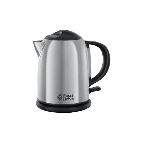 Russell Hobbs Adventure 20195-70 Compact - Waterkoker - 1 liter - 2200 W - geborsteld roestvrij staal/vet zwart