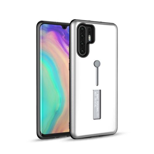 Coque en TPU béquille hybride à prise en main argent pour votre Huawei P30 Pro