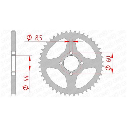 Couronne AFAM 28 dents acier standard pas 420 type 12100