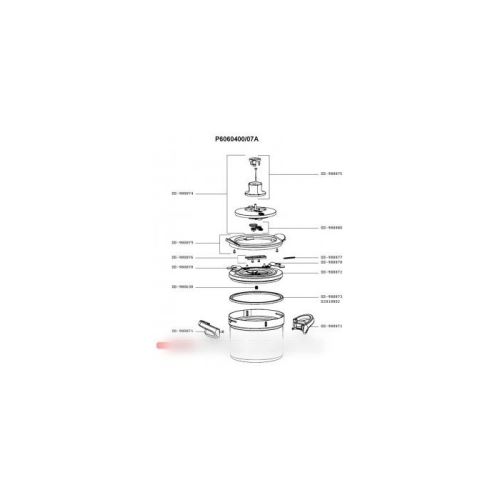 Cuve 4l aluminium pour autocuiseur tefal