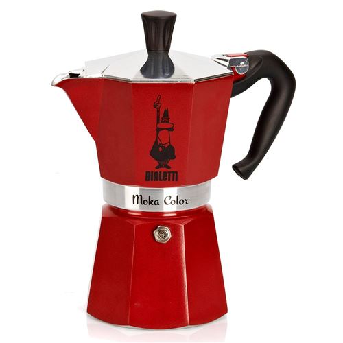 Bialetti Italiaans koffiezetapparaat 4943 Moka Color 6 kopjes Rood