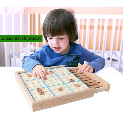 Jouet Jiugong treillis Sudoku jeu d'échecs adulte pensée logique enfants éducationa - Bleu