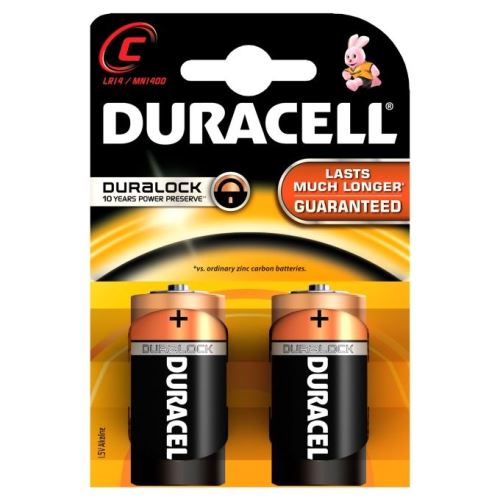 Duracell piles alcalines R14 C alcalines 2 pièces