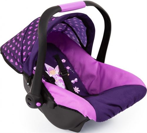 siège auto pour poupées cœurs violets 45 cm