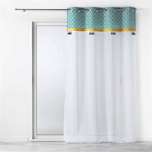 Voilage a oeillets 140 x 240 cm Callao Bleu Douceur d'Intérieur