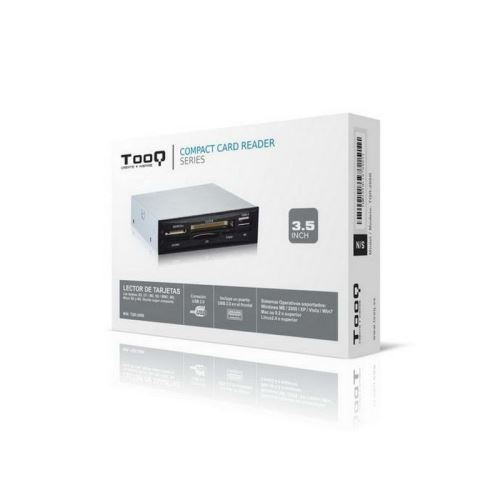 Lecteur de cartes interne tooq tqr-208b 3½' usb 2.0 micro sd/m2 argent noir