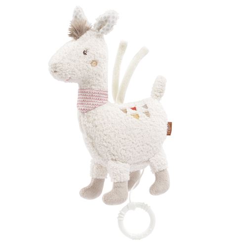 Fehn boîte à musique Pérou lama 22 cm beige