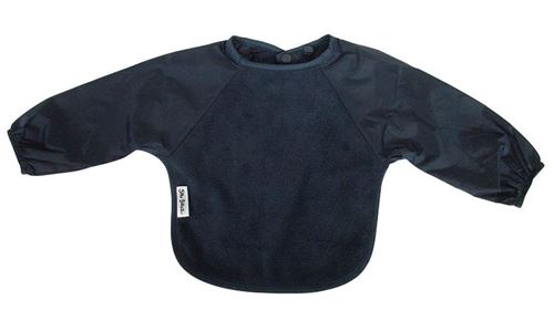 Silly billyz bavoir - manches longues en polaire - bleu marine - 6-24 mois