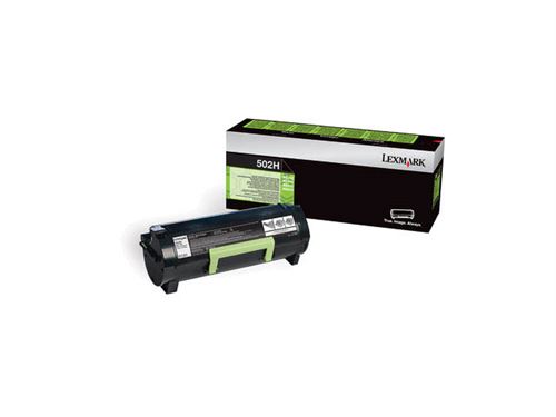 Lexmark 502H - hoog rendement - zwart - origineel - tonercartridge - LCCP, LRP