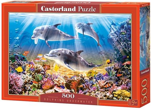 Puzzle Castorland - Dauphins sous l'eau, 500 pièces