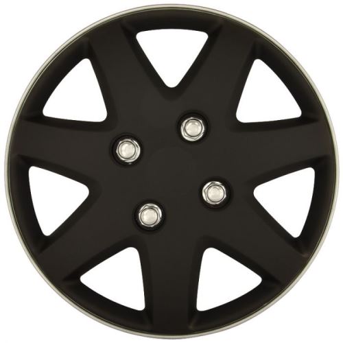 AutoStyle capuchons de moyeu Michigan 15 pouces ABS noir / argent lot de 4
