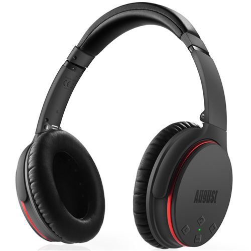 Casque Audio Bluetooth Réduction de Bruit – AUGUST EP735 – Écouteurs Pliable Sans Fil, Micro, Batterie rechargeable + Étui