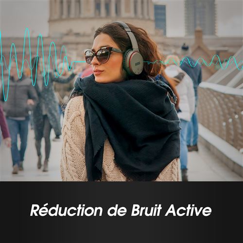 Casque audio à réduction de bruit active ANC avec bluetooth aptX