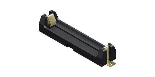 Keystone 1020 Battery Tray 1xAAA SMD 62x13x11mm Black Plastic Holder