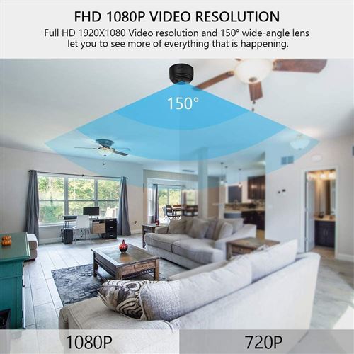 Mini camera espion résolution haute qualité 1080P vision à infrarouge carré  