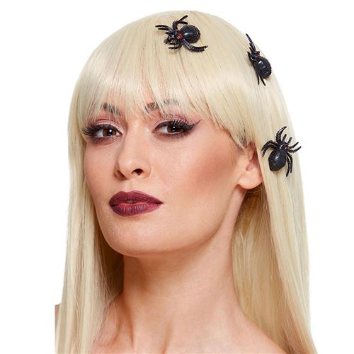 3 pinces à cheveux araignées
