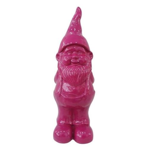 HOMEA Nain en céramique 32cm - Fuchsia
