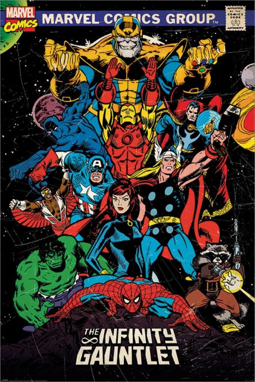 Marvel Comics Maxi Poster 61 x 91,5 cm Retro The Infinity Gauntlet