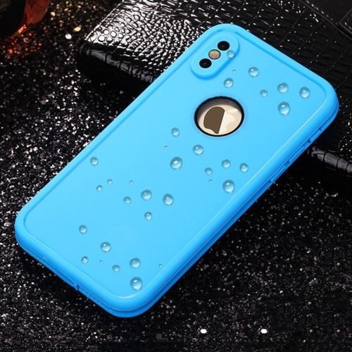 iPhone X Coque Protection Plastique Bleu Couverture complète Waterproof ALS48133