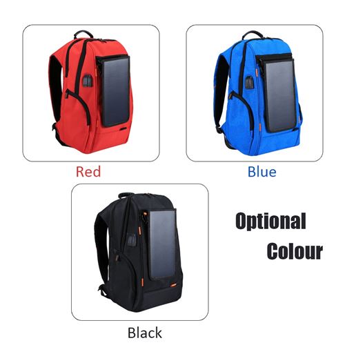 Sac A Dos Charge D Urgence Exterieur Avec Port Usb Panneau Solaire Noir Sacs A Dos Achat Prix Fnac