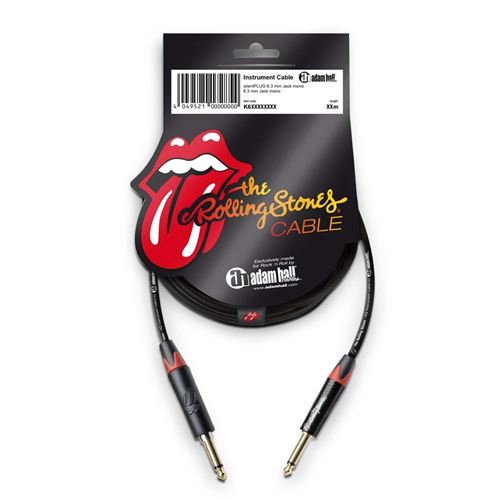The Rolling Stones®Câble d'instrument3 m noir/rouge Jack 6,3 mm/jack 6,3 mm
