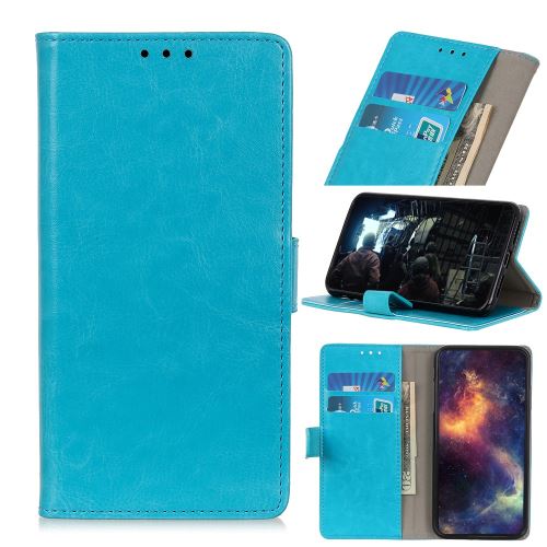 Etui en PU crazy horse avec support bleu pour Nokia 3.2
