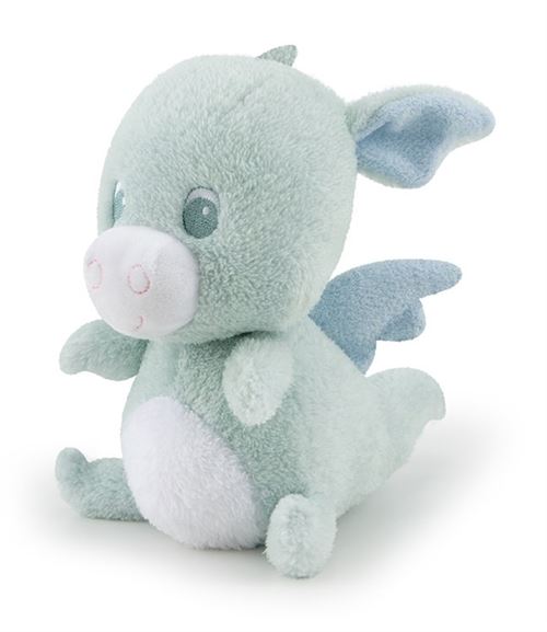 Trudi peluche bébé dragon 19 cm bleu menthe